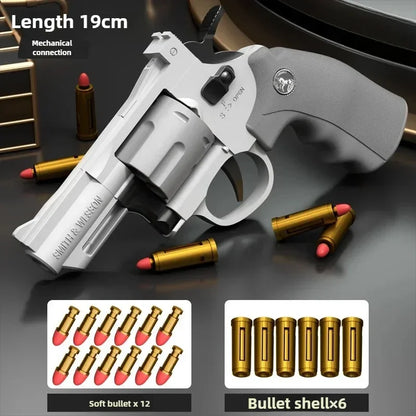 Magnum ZP5 357 Automatic Continuous Soft Dart Blaster Toy with Multiple Safe Darts Outdoor Action Play Set for Kids and Adults Beauty World Shop