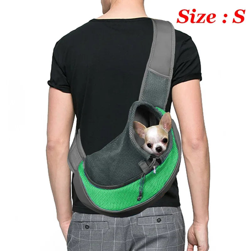 1Pc Dog out backpack,Dog Sling Carrier Breathable Mesh Travel Crossbody Bag For Puppy Cat Hiking Camping Beauty World Shop