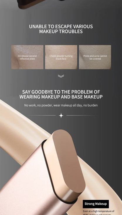 Light and Moist Hydrating Foundation, Natural-Looking, Moisturizing, Shiny, Thin and Lightweight, Double-Headed Makeup Foundation That Rotates for Easy Use, with Its Own Brush, Waterproof, Easy to Apply Makeup, and Easy for B Beauty World Shop