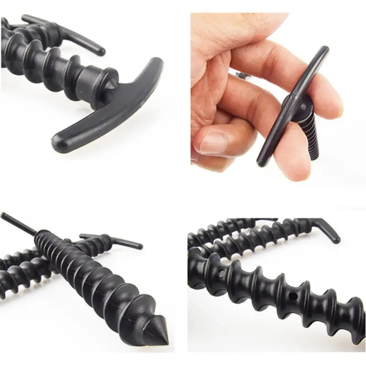 10 Pcs/Pack Outdoor Camping Tent Pegs Ground Nails Screw Anchor Stakes Pegs Hiking Tent Stakes Pins Tent Accessories Beauty World Shop
