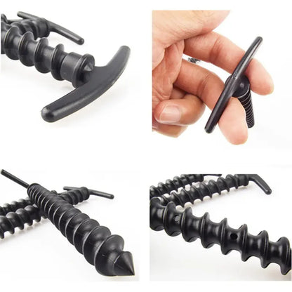 10 Pcs/Pack Outdoor Camping Tent Pegs Ground Nails Screw Anchor Stakes Pegs Hiking Tent Stakes Pins Tent Accessories Beauty World Shop