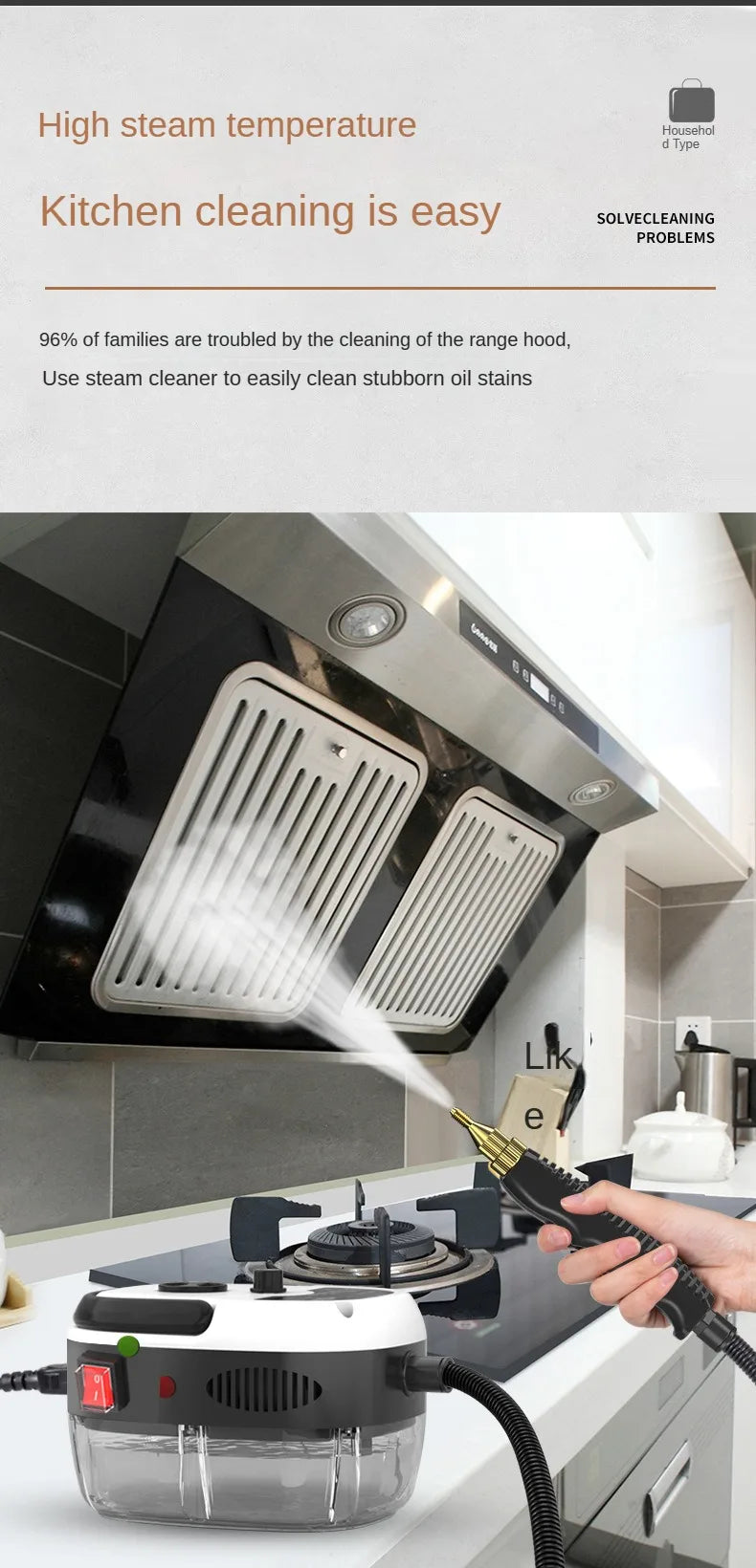 Steam Cleaner High Temperature Sterilization Air Conditioning Kitchen Hood Home /Car Steaming Cleaner 110V US Plug /220V EU Plug Beauty World Shop