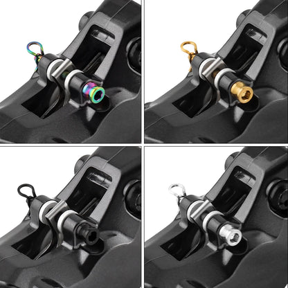 MUQZI 2pcs Titanium Bolts Bicycle Disc Brakes Caliper Lightweight Mounting Screws Road MTB Disc Brake Pad Bolts with Fixing Clip Beauty World Shop
