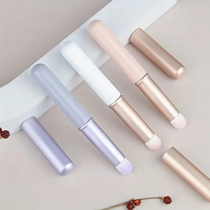 Professional round headed lipstick brush with cap, handheld palm brush, suitable for all skin types, lip brush applicator Beauty World Shop