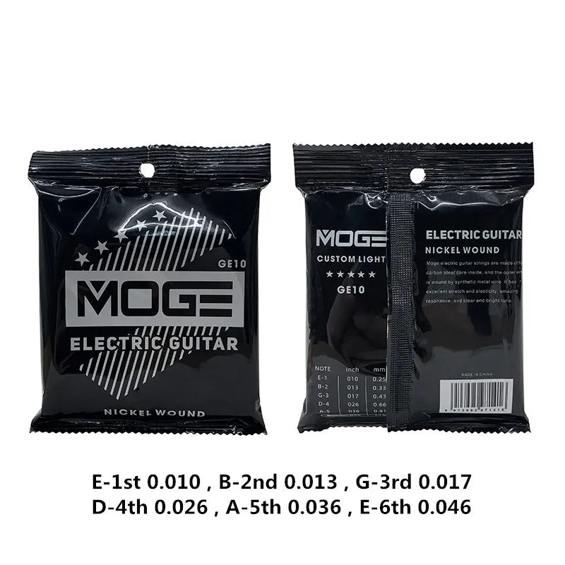 MOGE Hexagonal Carbon Steel Electric Guitar Strings Nickel Alloy Super Light Tension Accessories Beauty World Shop
