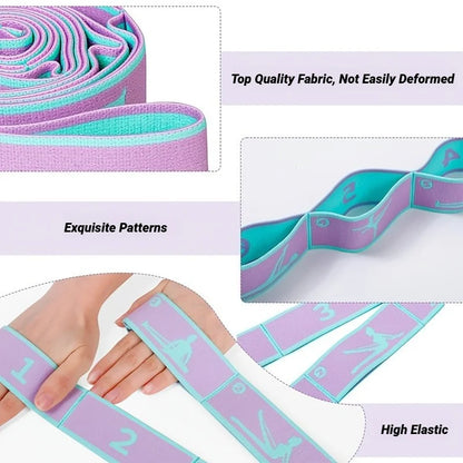 Adult Latin Training Elastic Resistance Band Yoga Auxiliary Stretching Belt Bands Beginner Pilates Dance Loop Fitness Tension Beauty World Shop