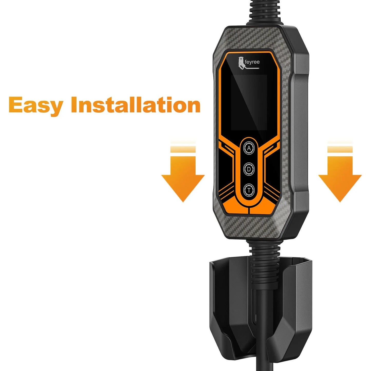 feyree EV Charger Holder High Strength Hook Easy Install Fixed Wall Mount for Portable EV Charger 7KW 11KW EVSE Beauty World Shop
