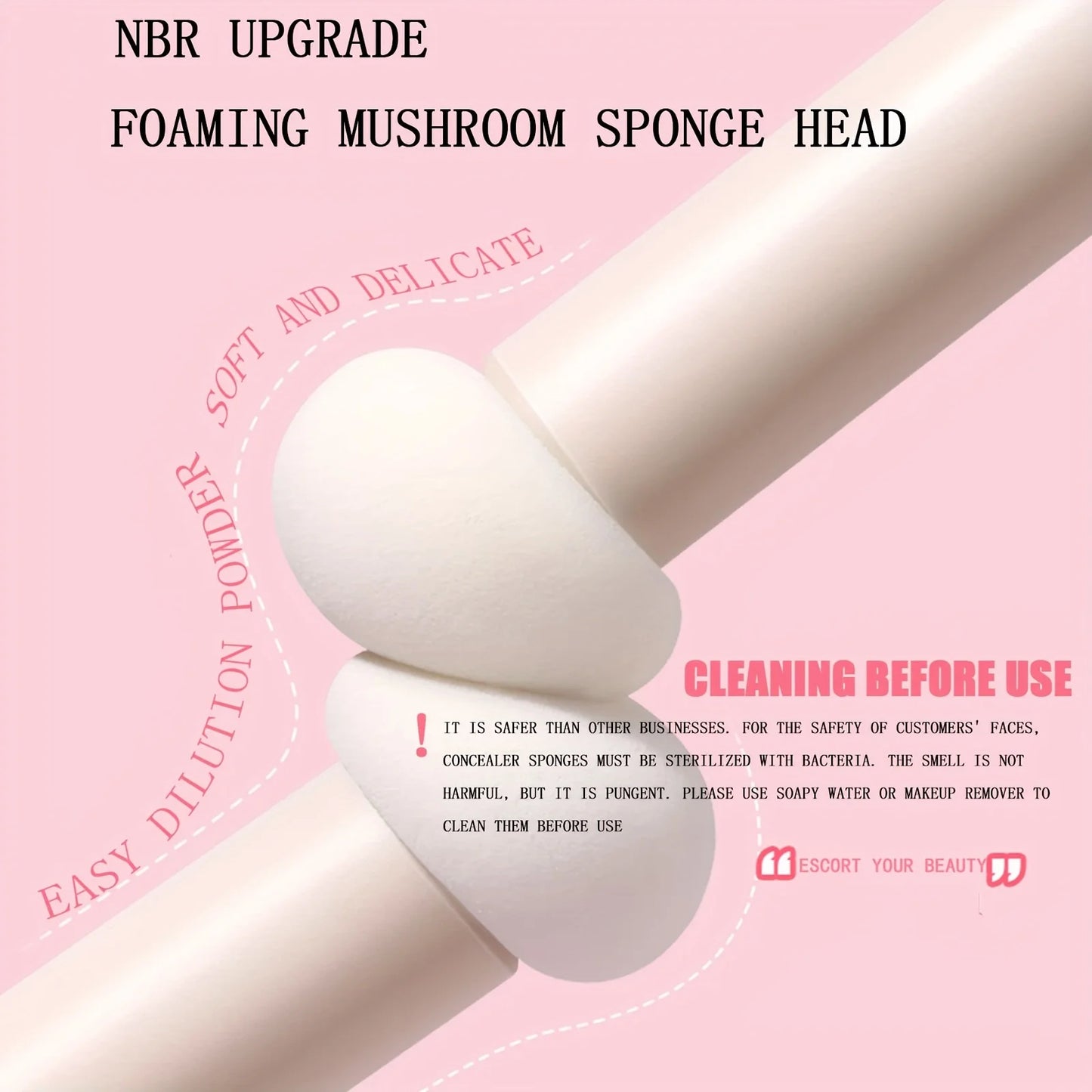 3Pcs Soft Mushroom Sponge Head Makeup Brushes,Concealer Brush Lipstick Lip Powder Puff ,Foundation Contour Cosmetic Tools Beauty World Shop