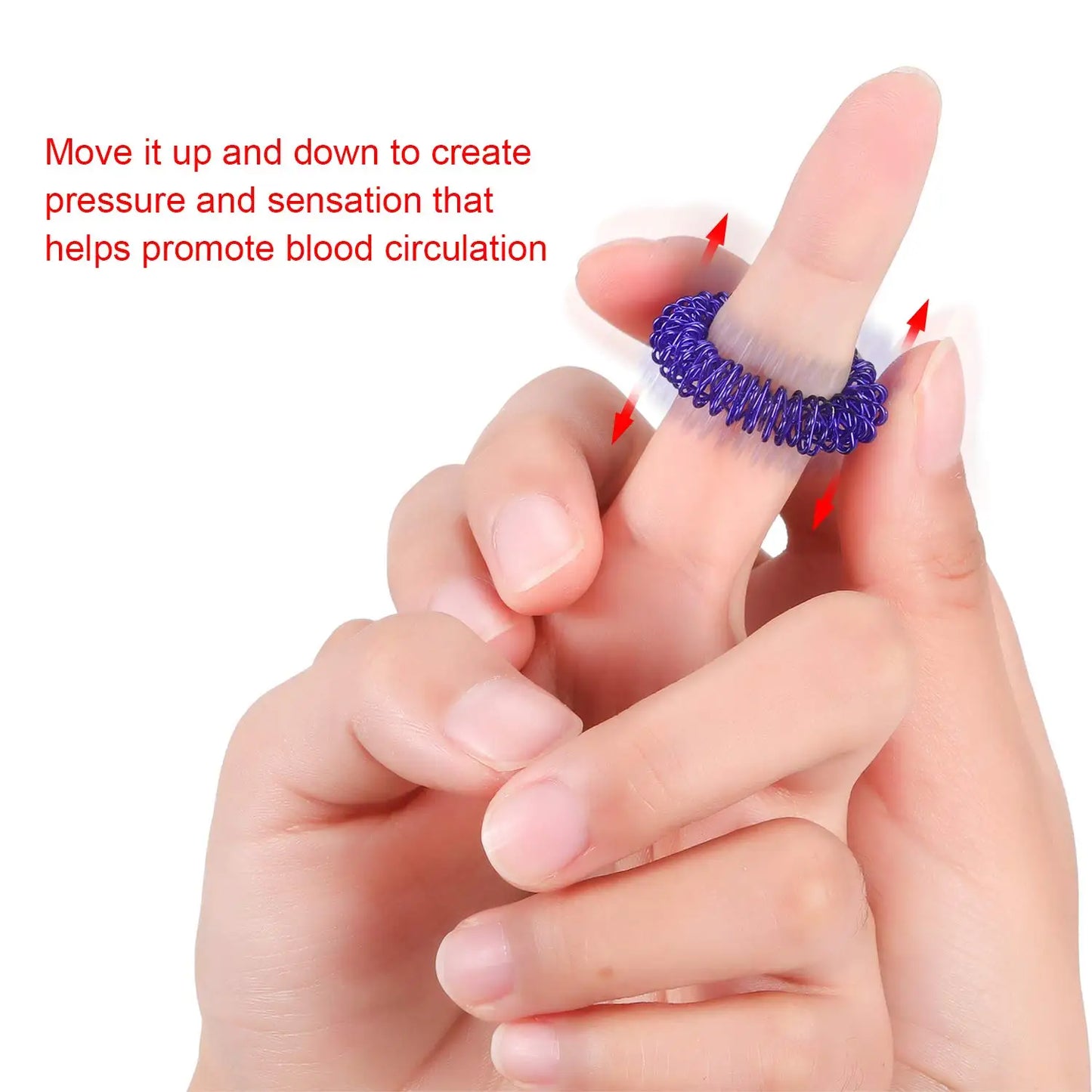 Acupressure Rings Spiky Sensory Finger Rings, Spiky Finger Ring Acupressure Ring Set Silent Stress Massager Finger Massage Tool Beauty World Shop
