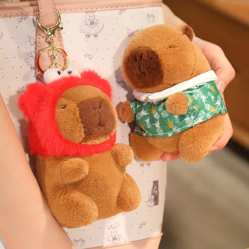 Capybara Plush Toy Pendant Keychain Capibara Cosplay Pokemon Pikachu Disney Stitch Sanrio Kuromi Plushies Stuffed Bag Decor Gift Beauty World Shop