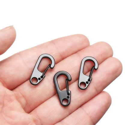4/10Pcs Carabiner D-Ring Key Chain Spring Clips Mini Aluminium Alloy Hang Buckle Survival EDC Gear Outdoor Camping Keyring Tool Beauty World Shop