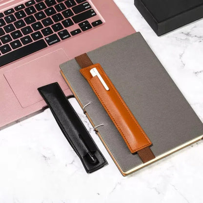 Leather Adjustable Elastic Band Pen Holder, Pen Pouch For Planner, Pen Holder For Notebook, Notebook Pen Holder Beauty World Shop