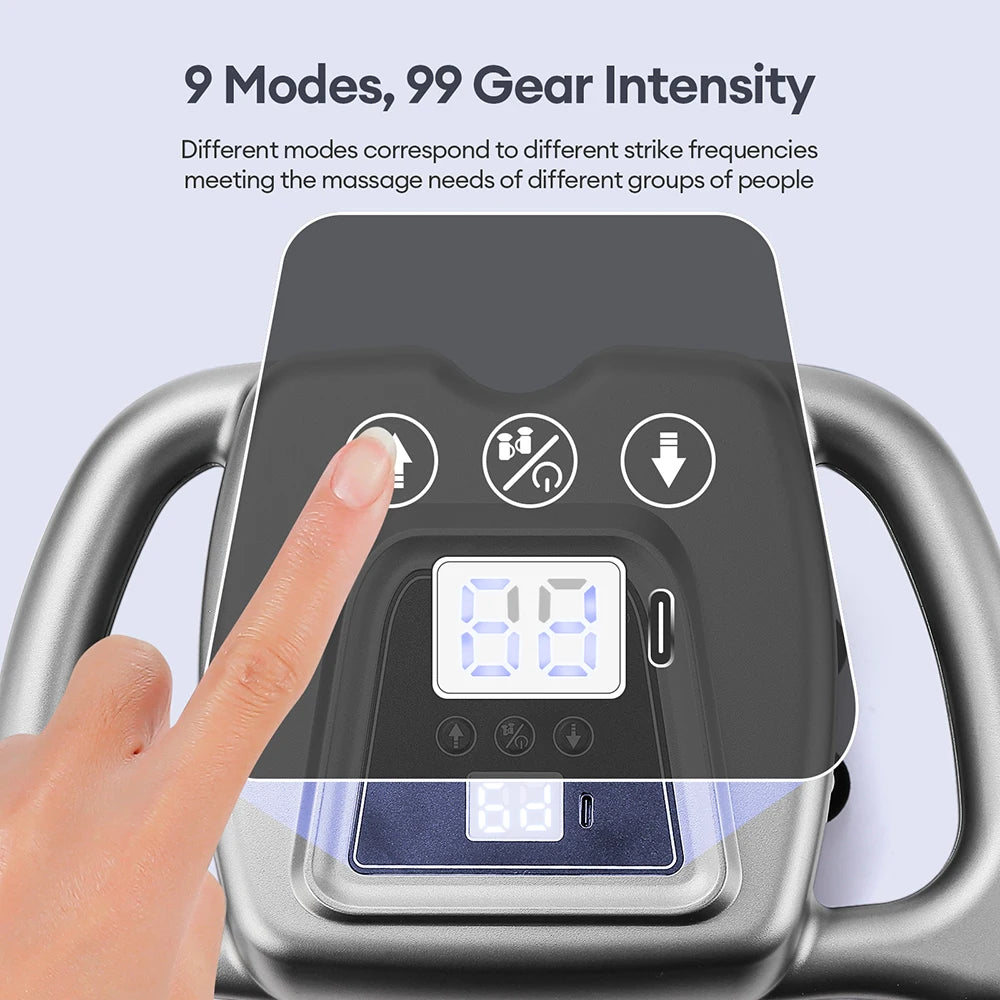 42-Heads Fascia Gun High-Frequency Vibration Body Massage Gun Back and Waist Massager Neck Shoulder Massager Muscle masajeador Beauty World Shop