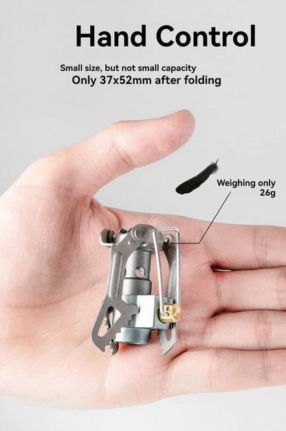 BRS-3000T Titanium Mini Camping Gas Burners 25g One-Piece Pocket Stove Outdooor Hiking Folding Cooking Furnace Portable ﻿ Beauty World Shop