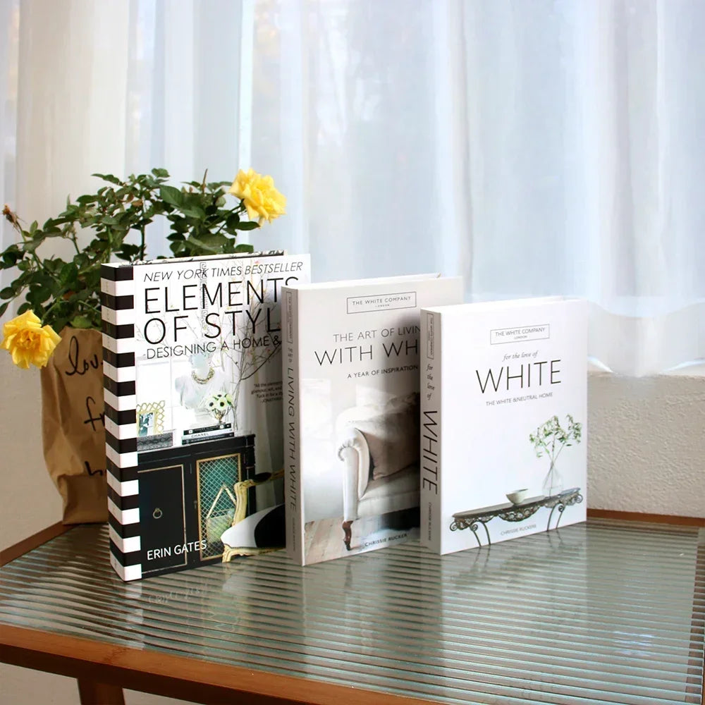 3Pcs Foldable Fashion Fake Books Living Room Decoration Designer Books Coffee Table Ornaments Club Hotel Room Villa Prop Books Beauty World Shop