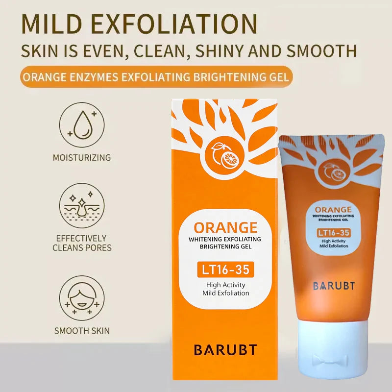 50g Orange Exfoliating Gel For Facial Body Gentle Orange Facial Scrub Body Cleansing Gel Dead Skin Remover Scrub Skin Cleaning Beauty Trend Shop