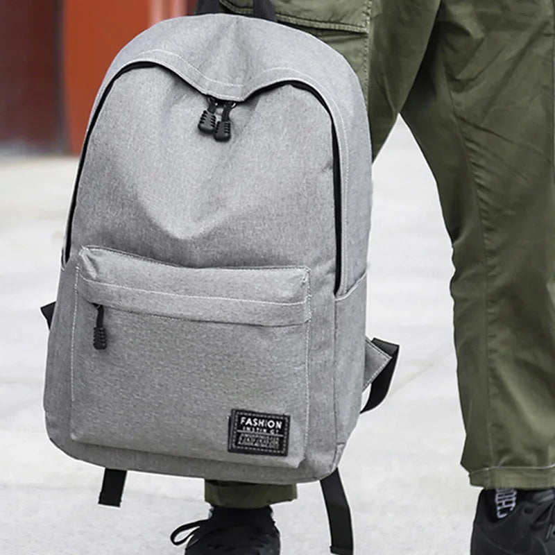 15 Inches Versatile Backpack Trendy Washable Oxford Cloth Computer Bag Black Gray Blue Red School Student Backpack Unisex Beauty Fashion