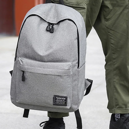 15 Inches Versatile Backpack Trendy Washable Oxford Cloth Computer Bag Black Gray Blue Red School Student Backpack Unisex Beauty Fashion
