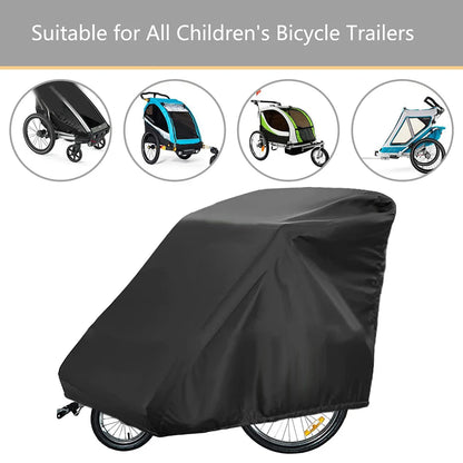 New 84*140*99cm Bicycle Protective Cover Storage Cover For Chariot Child Single Double Bike Trailer PU Coating Waterproof Covers Beauty World Shop
