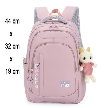 Girl School Bag Backpack Back Pack For Teenager Women Children Female Pink Schoolbag Primary High Bagpack Class Teens Child Kids Beauty World Shop