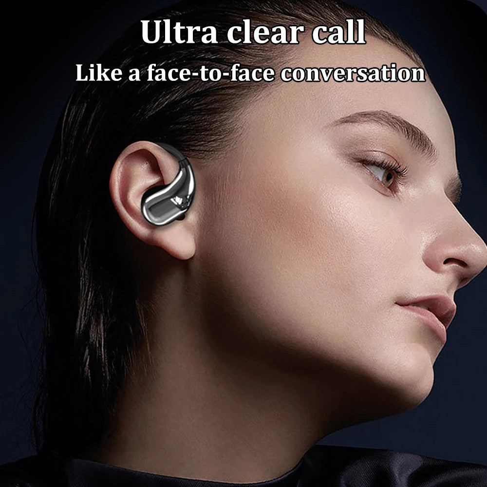 Bluetooth 5.4 Ear Hook Headphones TWS Wireless Earphones HiFi Stereo Waterproof Headsets LED Display Long Standby Touch Earbuds Beauty World Shop