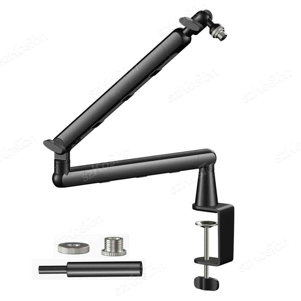 Professional Studio Low Profile Mic Arm with Extended Riser Cable Management Adjustable Microphone Stand for SM7B MV7 AM8 K688 Beauty World Shop