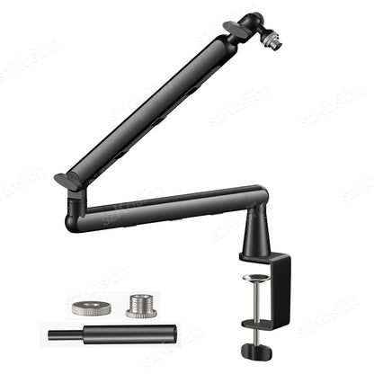 Professional Studio Low Profile Mic Arm with Extended Riser Cable Management Adjustable Microphone Stand for SM7B MV7 AM8 K688 Beauty World Shop