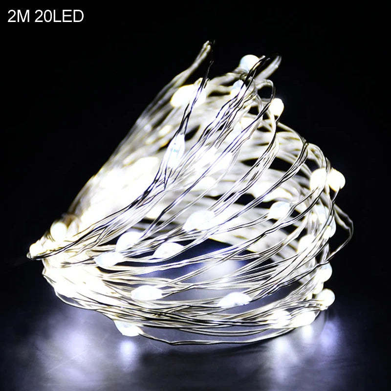 2M 20LED Santa Claus Snowflake LED Light String Christmas Decoration For Home Xmas Tree Ornament 2025 Navidad Kids Gift New Year Beauty World Shop