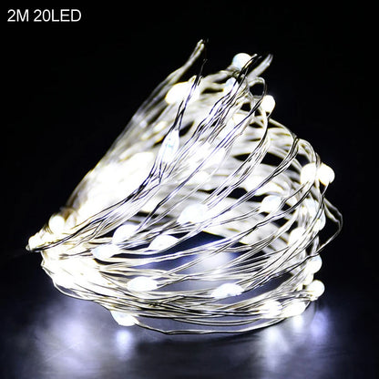 2M 20LED Santa Claus Snowflake LED Light String Christmas Decoration For Home Xmas Tree Ornament 2025 Navidad Kids Gift New Year Beauty World Shop