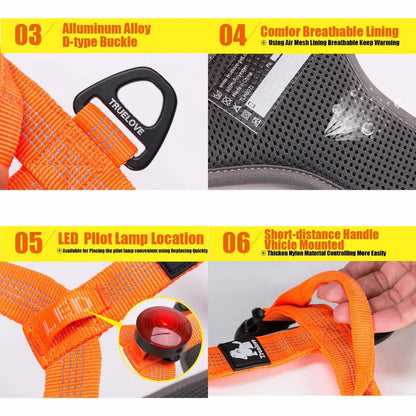 Truelove Dog Harness Reflective No Pull Small Medium Large Vest Quick Adjustbale Matching Leash Collar Training Running TLH6071