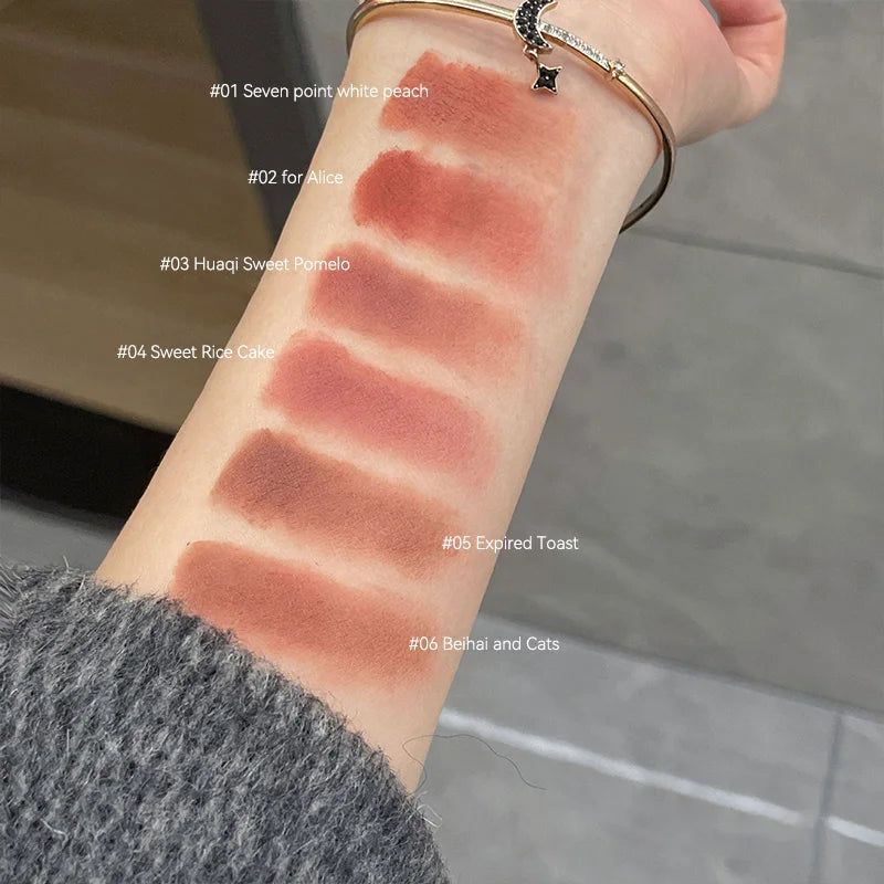ART VALUE Bearland Velvet Lip Clay — 6-Color Bear Lip Clay, Natural Matte Finish, Skin-Brightening Lip Glaze Beauty Trend Shop