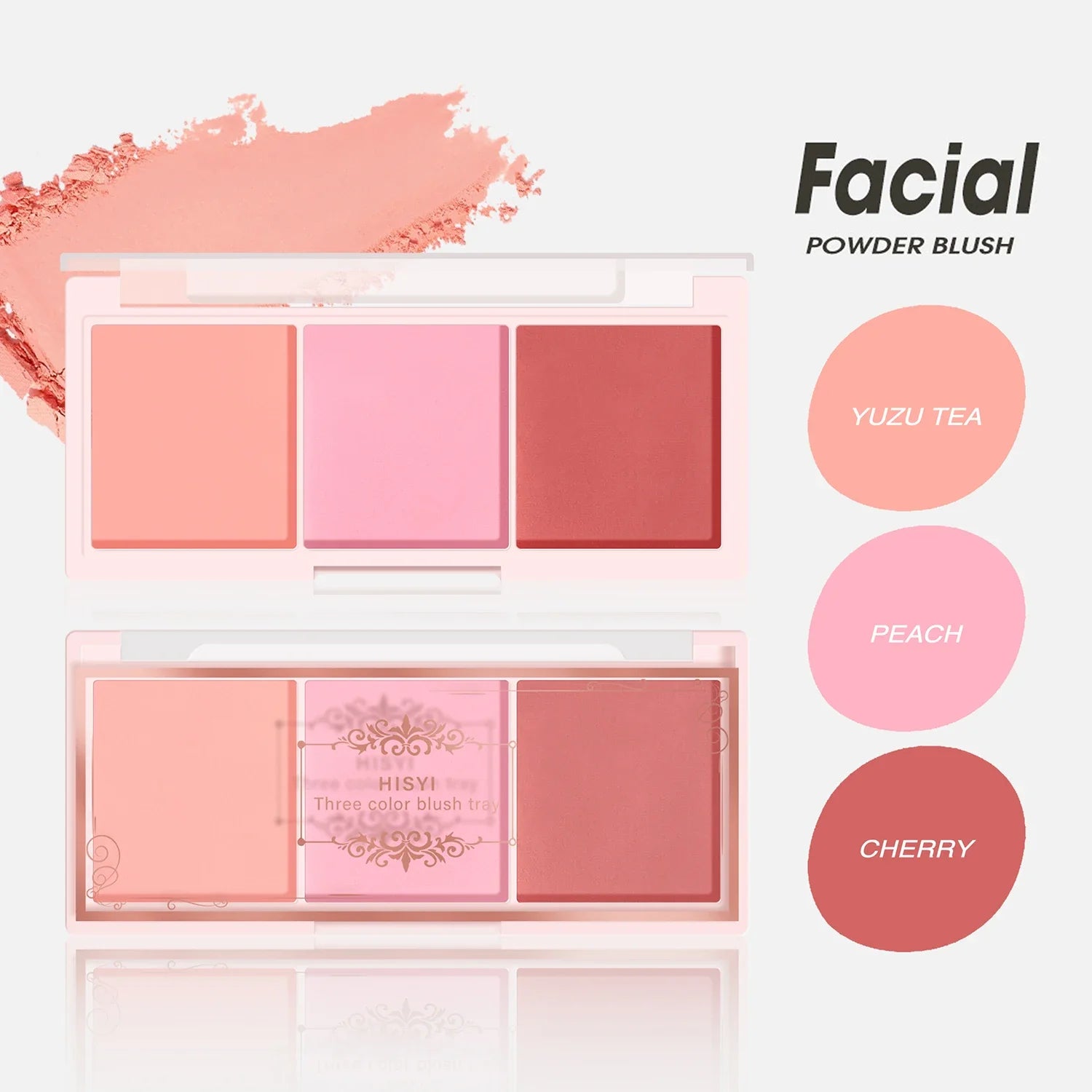 3-Color Cheek Red Plate Nude Makeup Natural Matte Milk Tea Orange Eye Shadow Makeup Lasting High Color Rendering Invisible Beauty World Shop