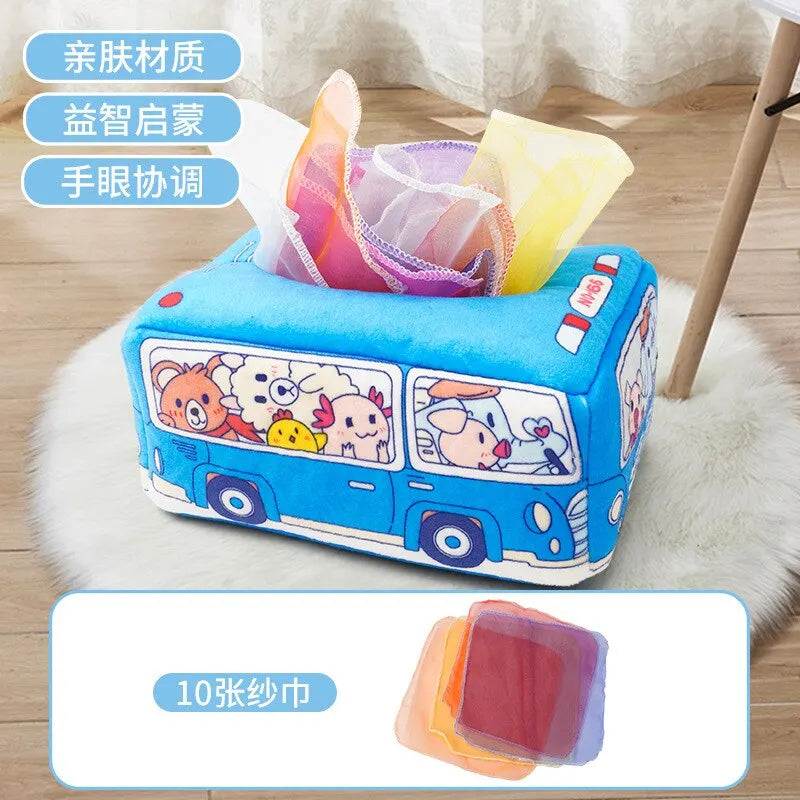 Baby Paper Drawer Toy Baby Cant Tear Paper Towel Box Paper Drawer Cloth Book Childrens Finger Exercise Soothing Toy Beauty Fashion