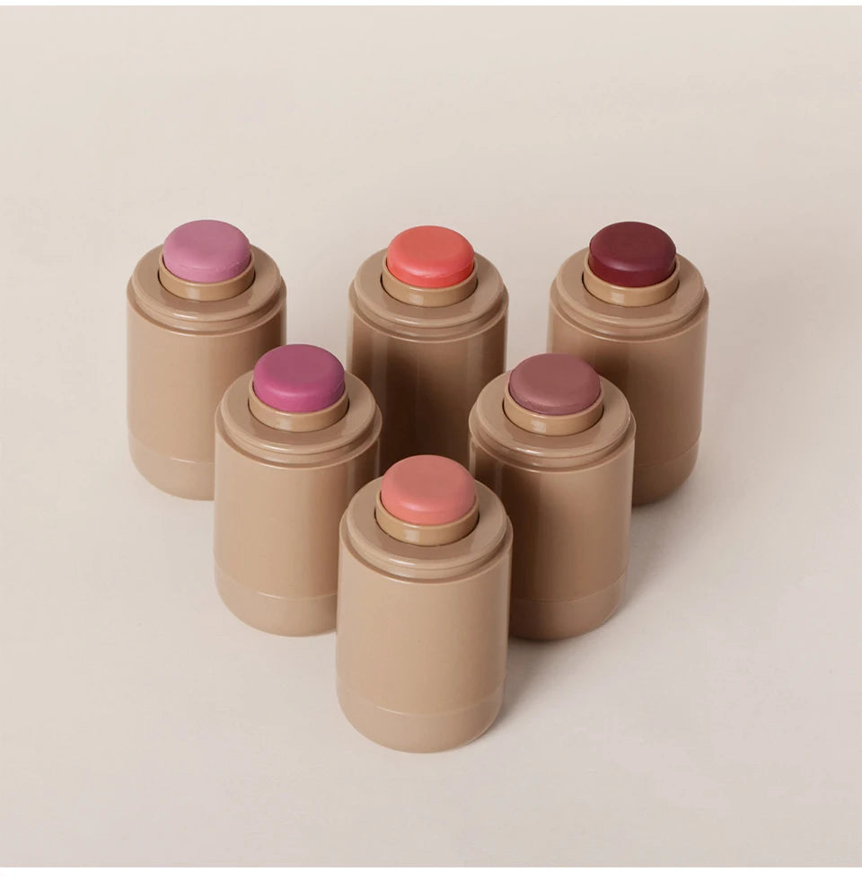 3-in-1Blush Stick Lasting Brightens Facial Cheek Stick Moisturizing Flash Lip Gloss Makeup Lip Gloss Face Rouge Beauty World Shop