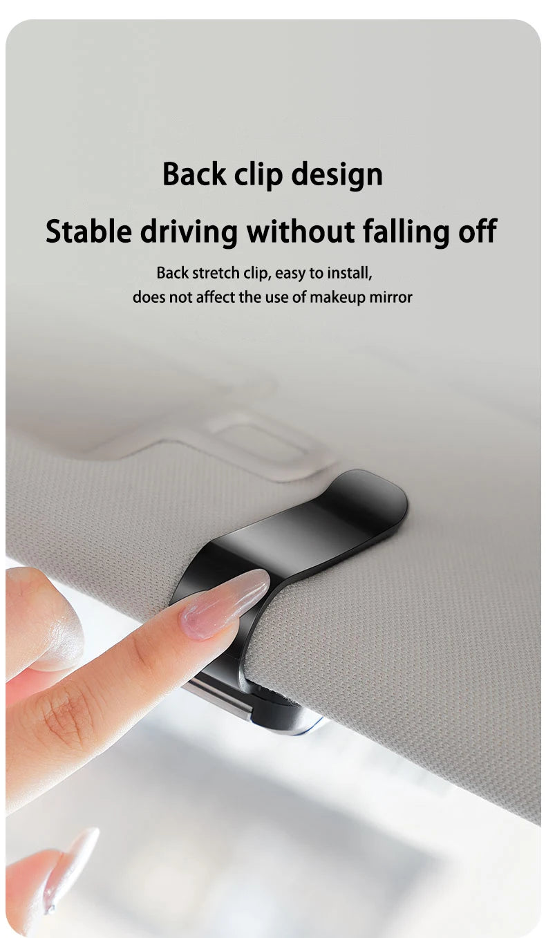 For Peugeot 208 3008 308 2008 207 107 508 Car Eyeglass Holder Glasses Storage Clip Sunglasses Holder with Sponge Protection Beauty World Shop