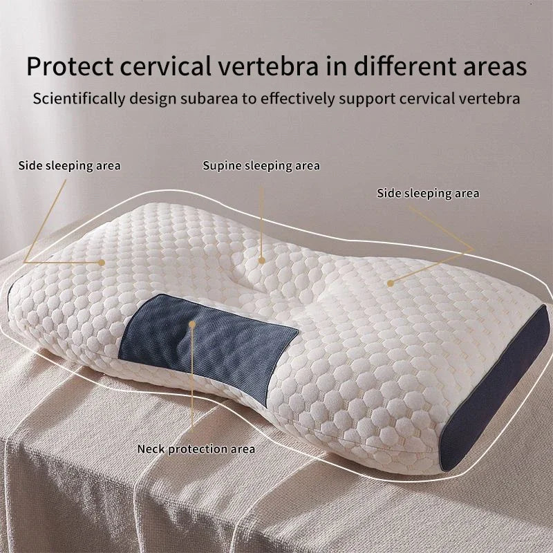 New Soybean Fiber Cervical Orthopedic Neck Pillow - Massage SPA Pillow for Household Sleep & Neck Protection