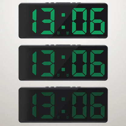 Creative Number Clock Color Nightlight Temperature Calendar Alarm Clock LED Large Number Electronic Clock Backlight Home Decor Beauty World Shop