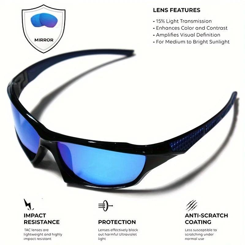 1/3PCS Sports Polarized Sunglasses for Men Lightweight Night Vision Male Shades Cycling Driving Fishing Fashion Mirror Sunglass Beauty World Shop