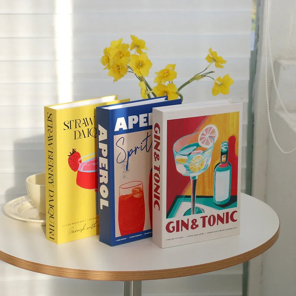 3Pcs Foldable Fashion Fake Books Living Room Decoration Designer Books Coffee Table Ornaments Club Hotel Room Villa Prop Books Beauty World Shop