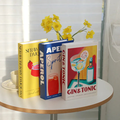 3Pcs Foldable Fashion Fake Books Living Room Decoration Designer Books Coffee Table Ornaments Club Hotel Room Villa Prop Books Beauty World Shop