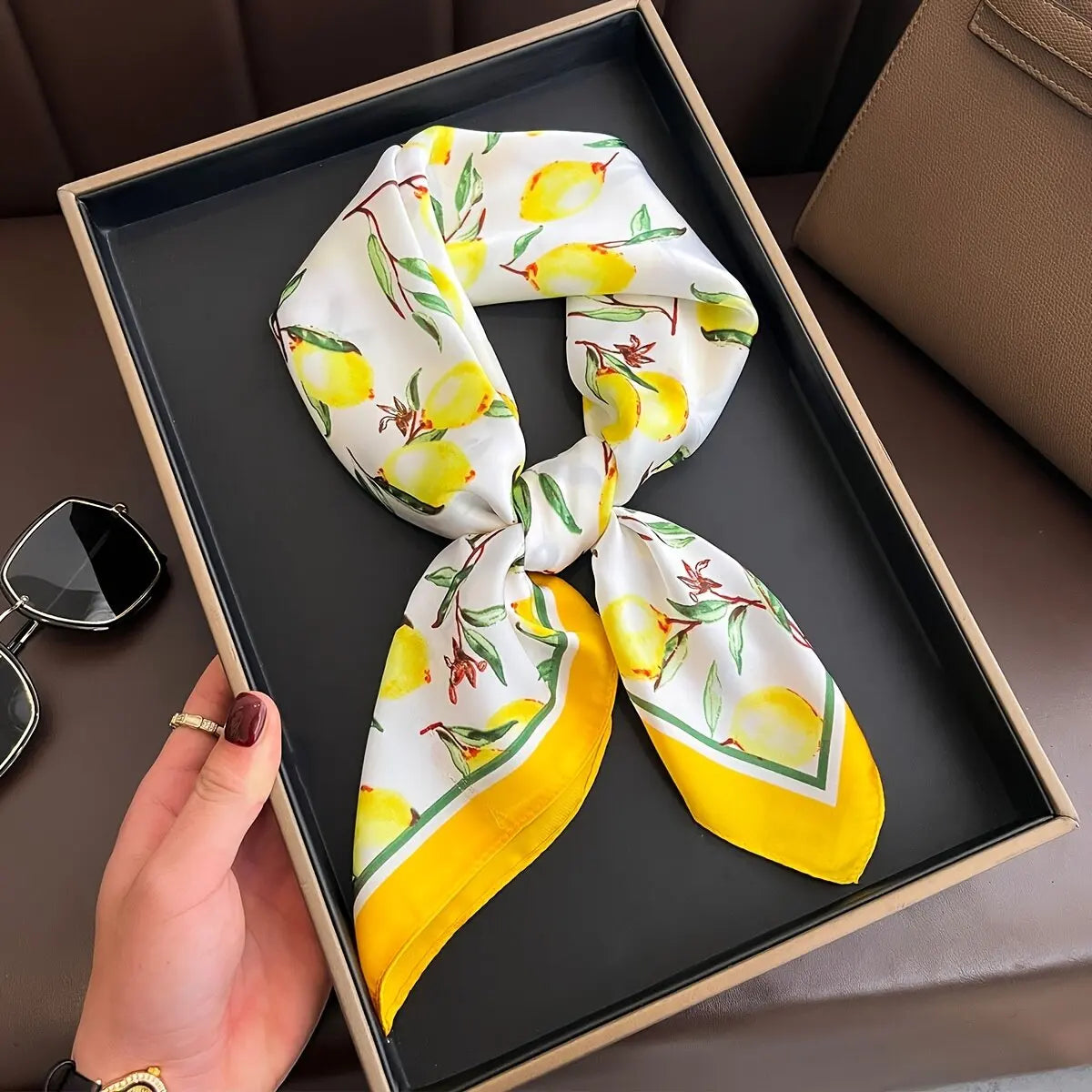 2025 New Fashion Luxury Printed Square Shawl Women 70x70cm Pashmina Silk Scarf Neck Headband Bandana Beauty World Shop