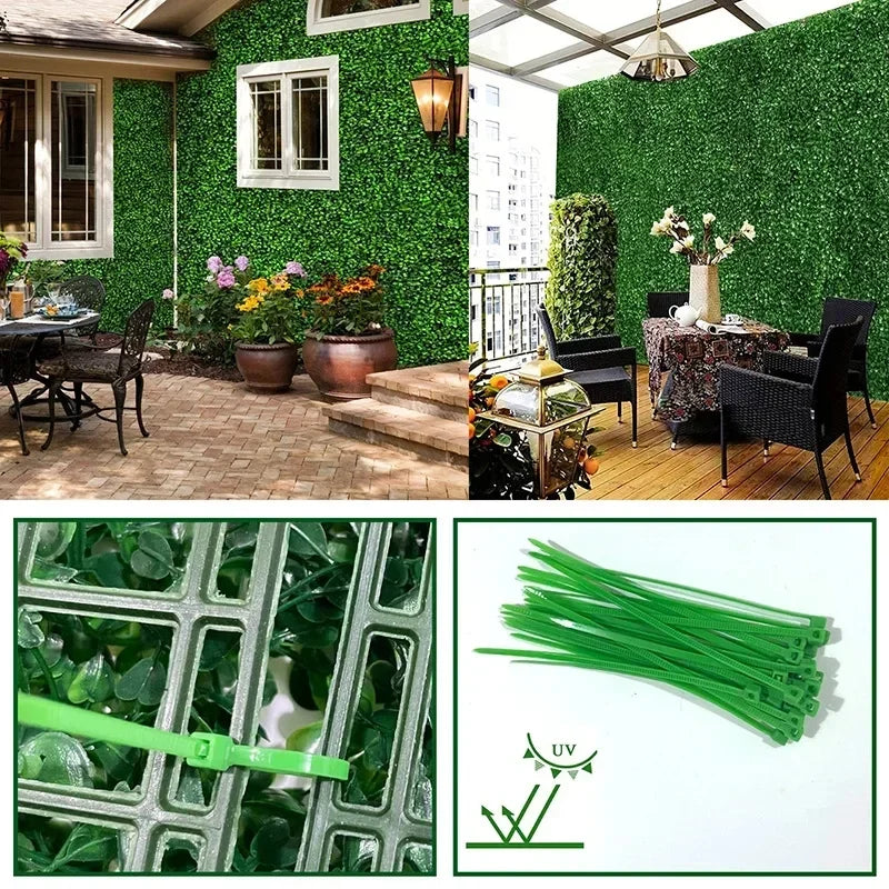 10pcs Artificial Plants Grass Wall Panel Boxwood Hedge Greenery UV Protection Green Decor Privacy Fence Backyard Screen Wedding Beauty World Shop
