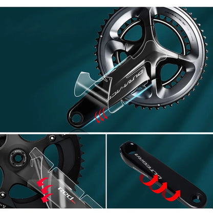 Bicycle Crank Protector Stickers Decals Road Bike Adhesive TPH Film For-SRAM/SHIMAN0 Cycling Crankset Protector Stickers Parts Beauty World Shop