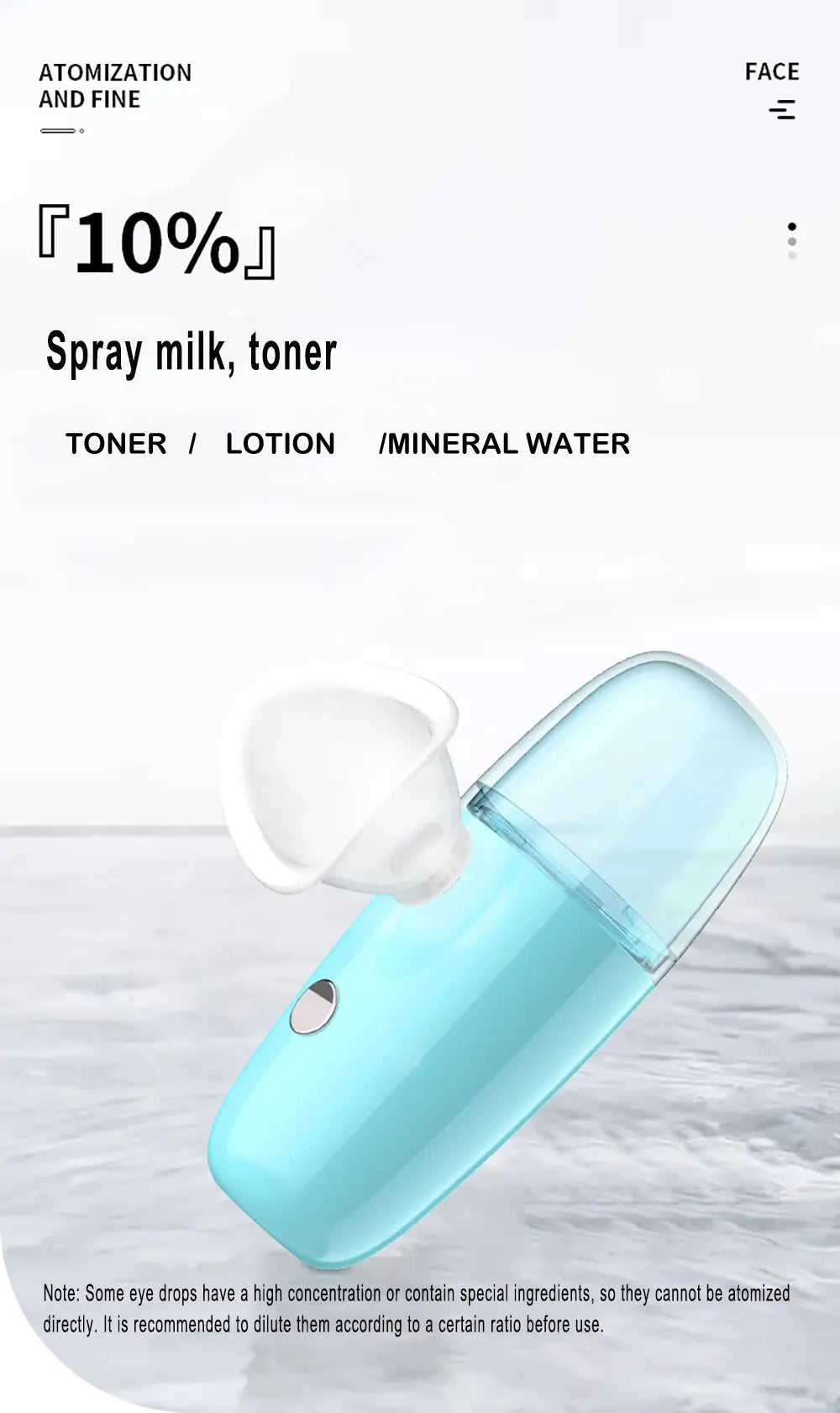 Eye Moistener Nano Spray Glasses Dry And Astringent To Relieve Fatigue Portable Usb Charging Eyewash Dry Eye Atomization Beauty World Shop