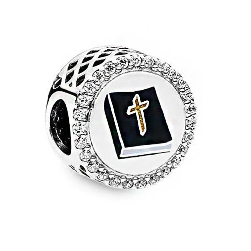 2025 New S925 Silver Spring Ball Bear Cross Pendant Suitable for Original Bracelets DIY Accessories Women's Charm Jewelry Gifts Beauty World Shop