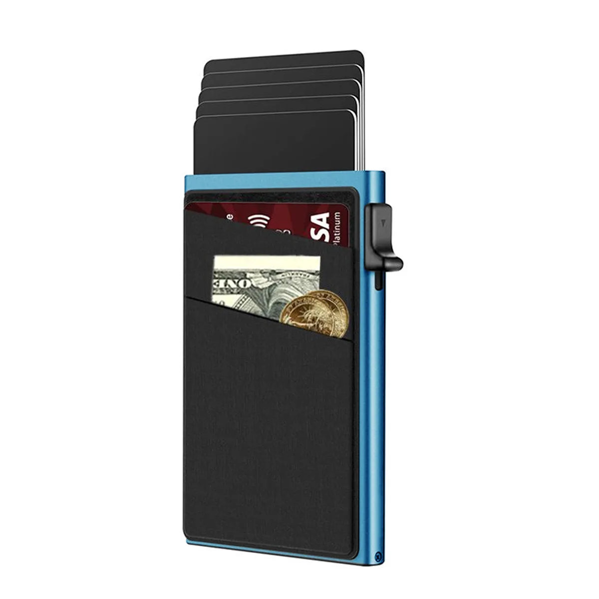 Anti-theft Cards Protectors Card Holder Minimalist Smart Wallet RFID Protection Aluminum Metal Box Cardholder Case Porte Carte Beauty World Shop