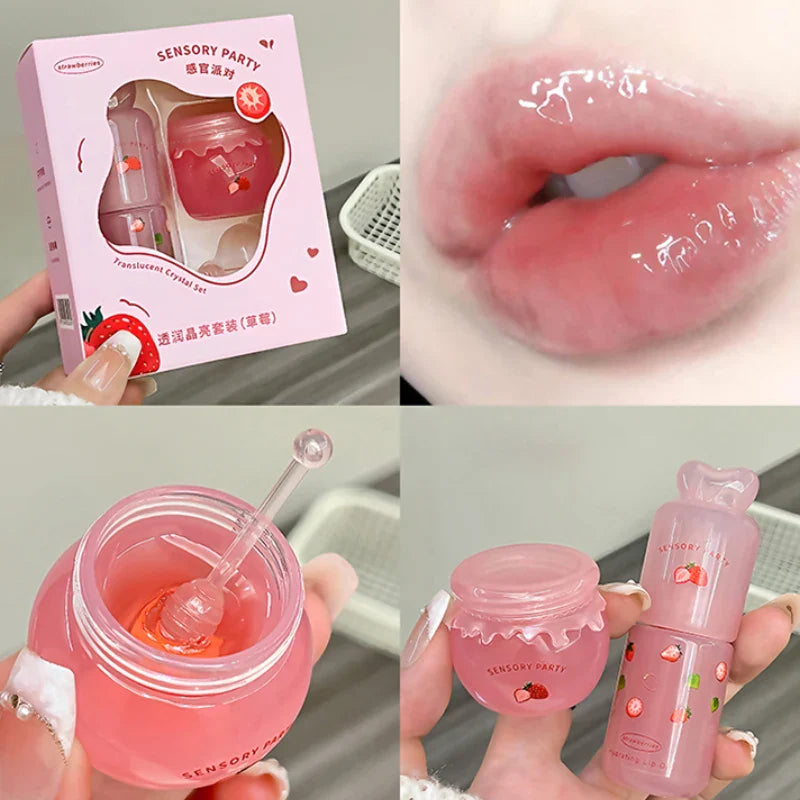 SENSORY PARTY Hydrating & Brightening Lip Mask - Deep Moisture, Lip Wrinkle Reduction, 24-Hour Hydration Lip Oil Beauty Trend Shop
