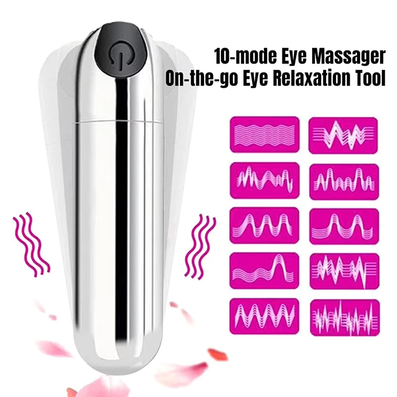 Portable Vibrating Eye Massager USB Rechargeable Eye Fatigue Relief Tool Eye Beauty Devices Massager Machine 10 Modes Beauty World Shop