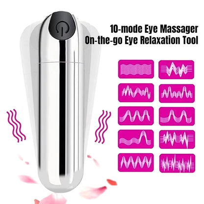 Portable Vibrating Eye Massager USB Rechargeable Eye Fatigue Relief Tool Eye Beauty Devices Massager Machine 10 Modes Beauty World Shop