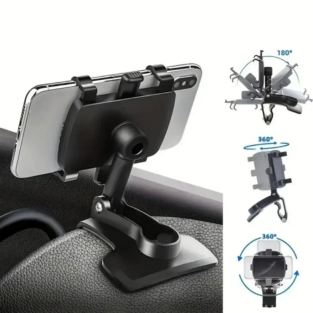 2025 New Universal 360° Rotation Car Phone Holder Stand Dashboard Car Clip Mount GPS Bracket Car Mobile Phone Support in Car Beauty World Shop